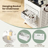 Collapsible laundry basket with a large bin and small hanging basket, made of waterproof PP material for versatile.