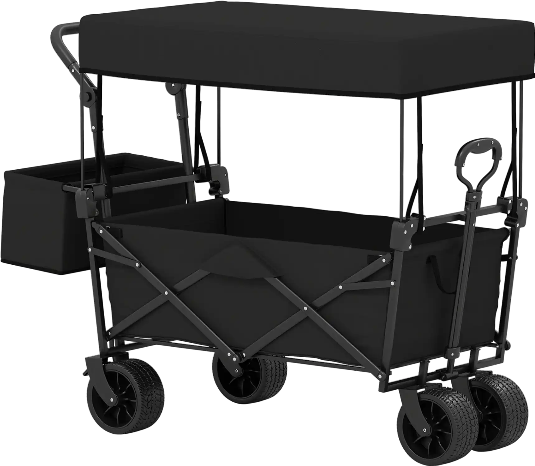 Costway Collapsible Wagon w/ Removable Canopy Detachable Storage Bag 26303900 New