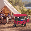 Collapsible Wagon with Removable Canopy and Detachable Storage Bag-Red - Gallery View 1 of 10