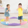 Colorful Kids Wavy Balance Beam with Textured Surface and Non-slip Foot Pads-Pink & Purple - Gallery View 1 of 10