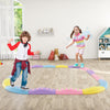 Colorful kids wavy balance beam set with textured surface, ideal for imaginative play and coordination skills.