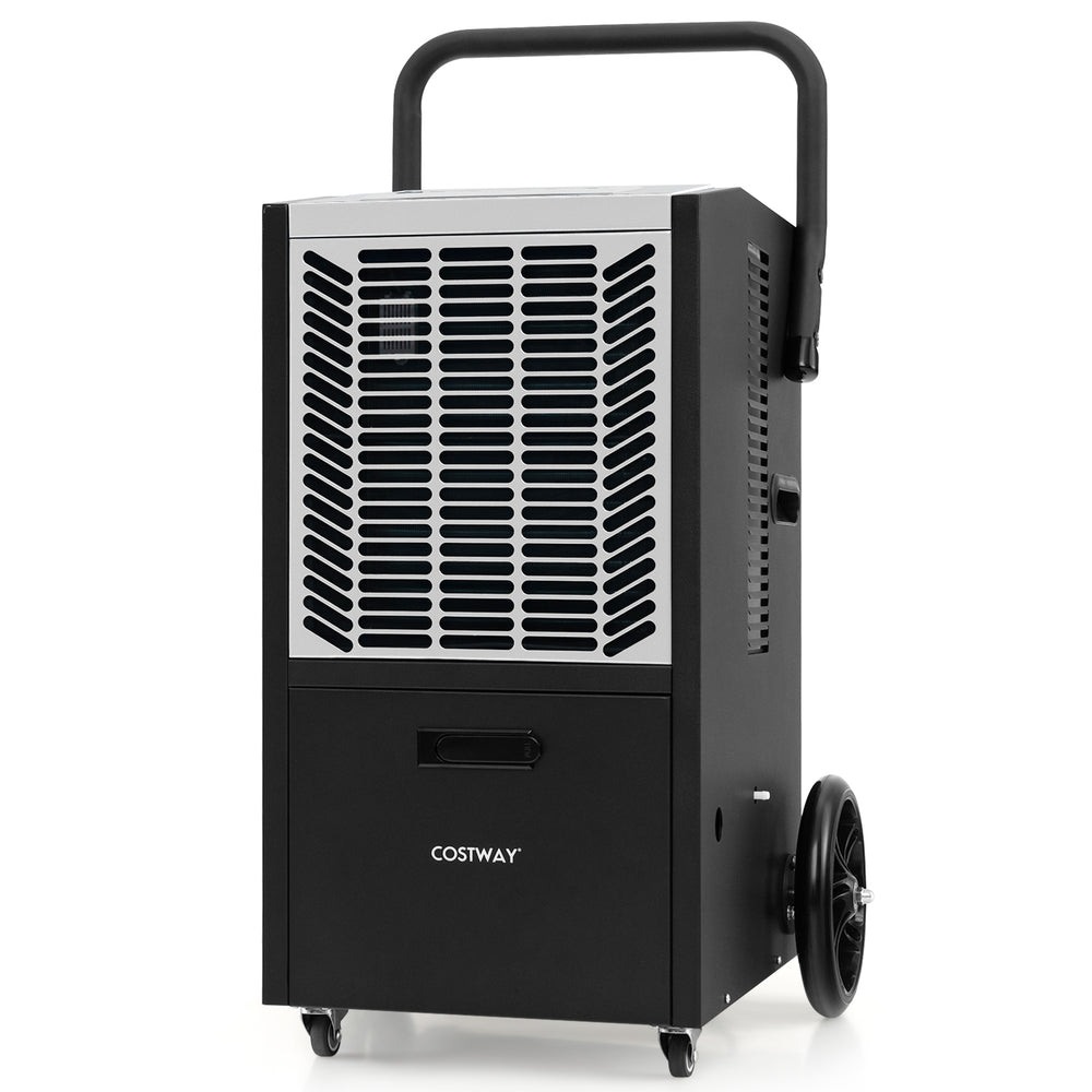 140 pints commercial dehumidifier with pump, 4 wheels, and touch control panel for crawl spaces up to 4500 sq.ft.