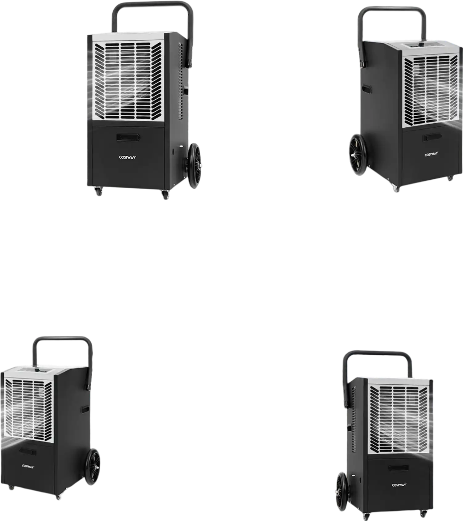 Costway 140 Pint Commercial Crawl Space Dehumidifier with Pump Drain Hose 63451789 New