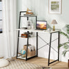Compact Computer Desk Workstation with 4 Tier Shelves for Home and Office-White - Gallery View 1 of 10