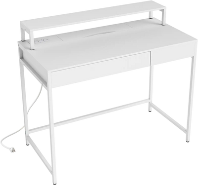 Costway Compact Computer Office Desk w/ Monitor Shelf Drawer 47727582 New