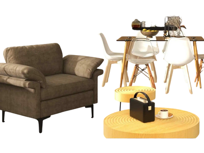 Costway 5-Piece Modern Dining Table & Chairs Set 17299252 New
