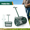 24-inch compost spreader roller with height-adjustable T-handle, ideal for efficient spreading in gardens or farms.