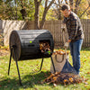 Compost Tumbler 37.5 Gallon Large Outdoor Compost Bin-Black - Gallery View 1 of 10