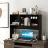 Computer Desktop Bookcase with 4 Cubbies and Open Back Compartment-Black - Gallery View 1 of 9