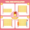 Colorful 4-in-a-Row Connect Game with basketball hoop, featuring tool-free installation and durable BPA-free materials.