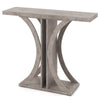 Gray console table with geometric frame, 39.5 inches, ideal for entryways and small spaces, featuring abundant display.