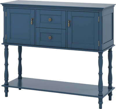 Costway Console Table w/ 2 Drawers 2 Door Cabinets Bottom Shelf 21754305 New