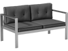 Contemporary 2-person sofa chair with WPC armrests, showcasing a modern design and soft cushions for comfortable.