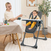 3-In-1 Convertible Baby High Chair with 7 Heights and Double Food Tray-Dark Gray - Gallery View 1 of 9
