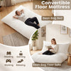 Convertible bean bag floor sofa in beige with corduroy cover, perfect for reading, gaming, or relaxing at home.