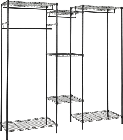 Costway Convertible Clothes Organizer Wardrobe L-Shape Horizontal 74326646 New