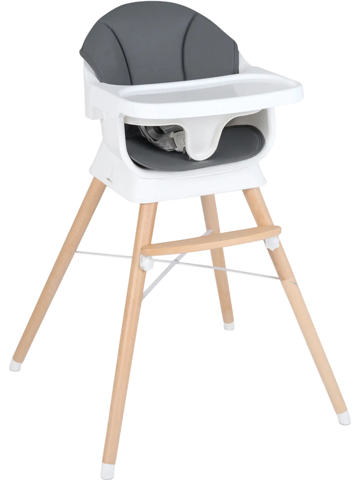 Costway Convertible Solid Wood Baby Toddler High Chair 3-Position Adjustable Tray 39167521 New