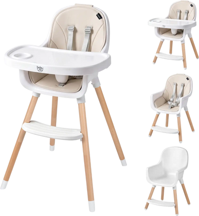 Costway Convertible High Chair w/ 5-Point Harness Babies Toddlers 15201857 New