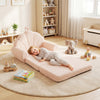 Convertible Kids Sofa 2-in-1 Fold out Toddler Couch Chair-Beige - Gallery View 1 of 11