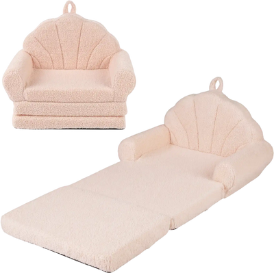 Costway Convertible Kids Sofa Toddler Fold-Out Couch Chair 67689403 New