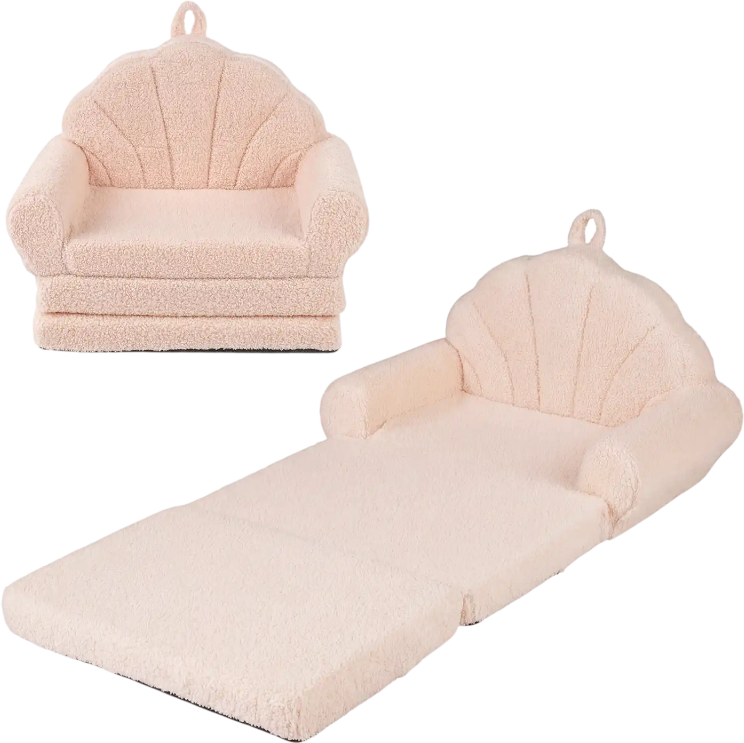 Costway Convertible Kids Sofa 2-in-1 Fold-Out Toddler Couch Chair 67689403 New