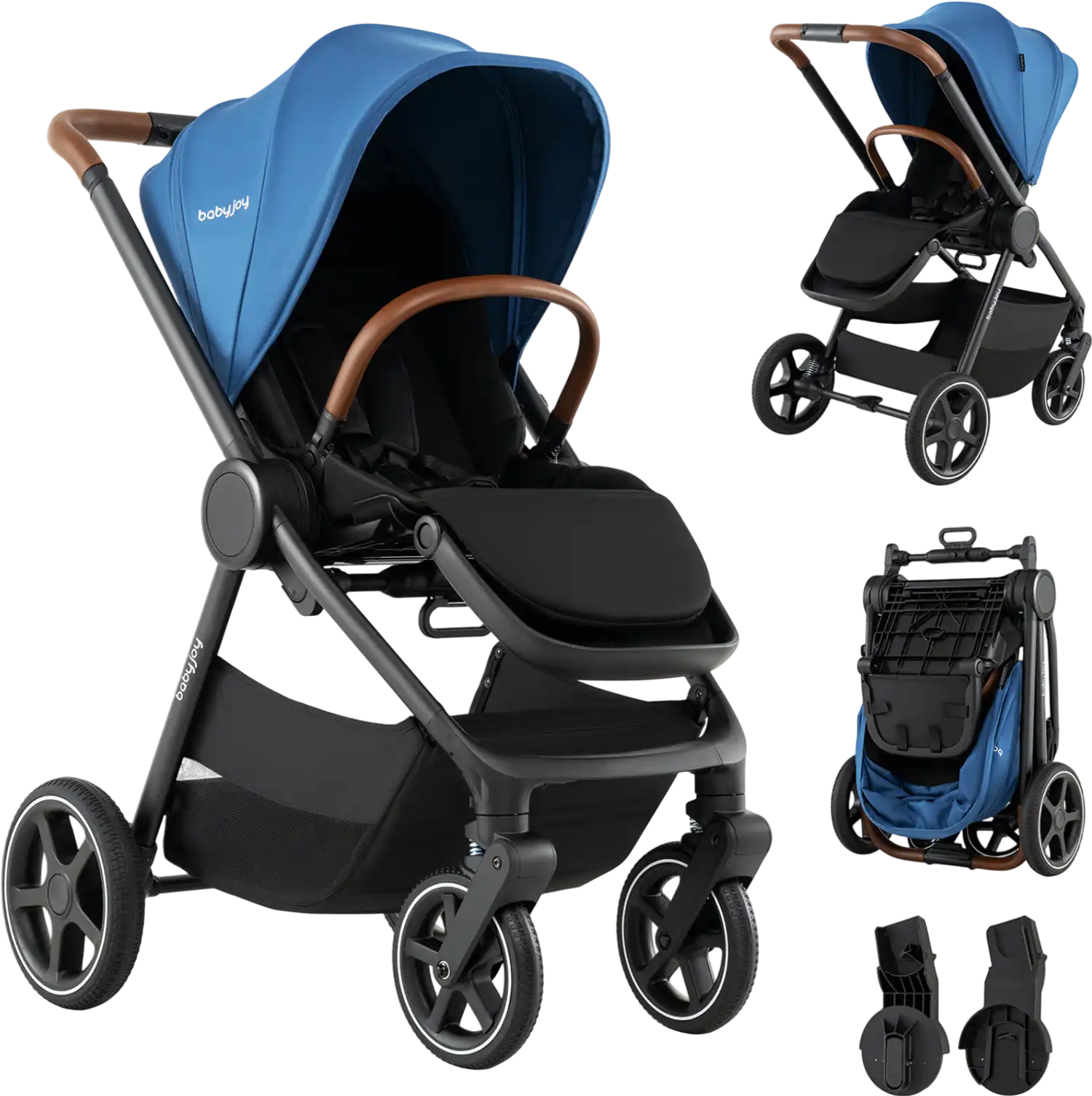 Costway Convertible Travel Baby Stroller w/ Car Seat Adapters 93027035 New