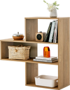 Convex Bookshelf 3-Shelf Open Bookcase Room Organizer with Anti-Toppling Device