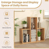 Three-shelf Convex bookshelf in geometric design, ideal for organizing books and decorations in living room or office.