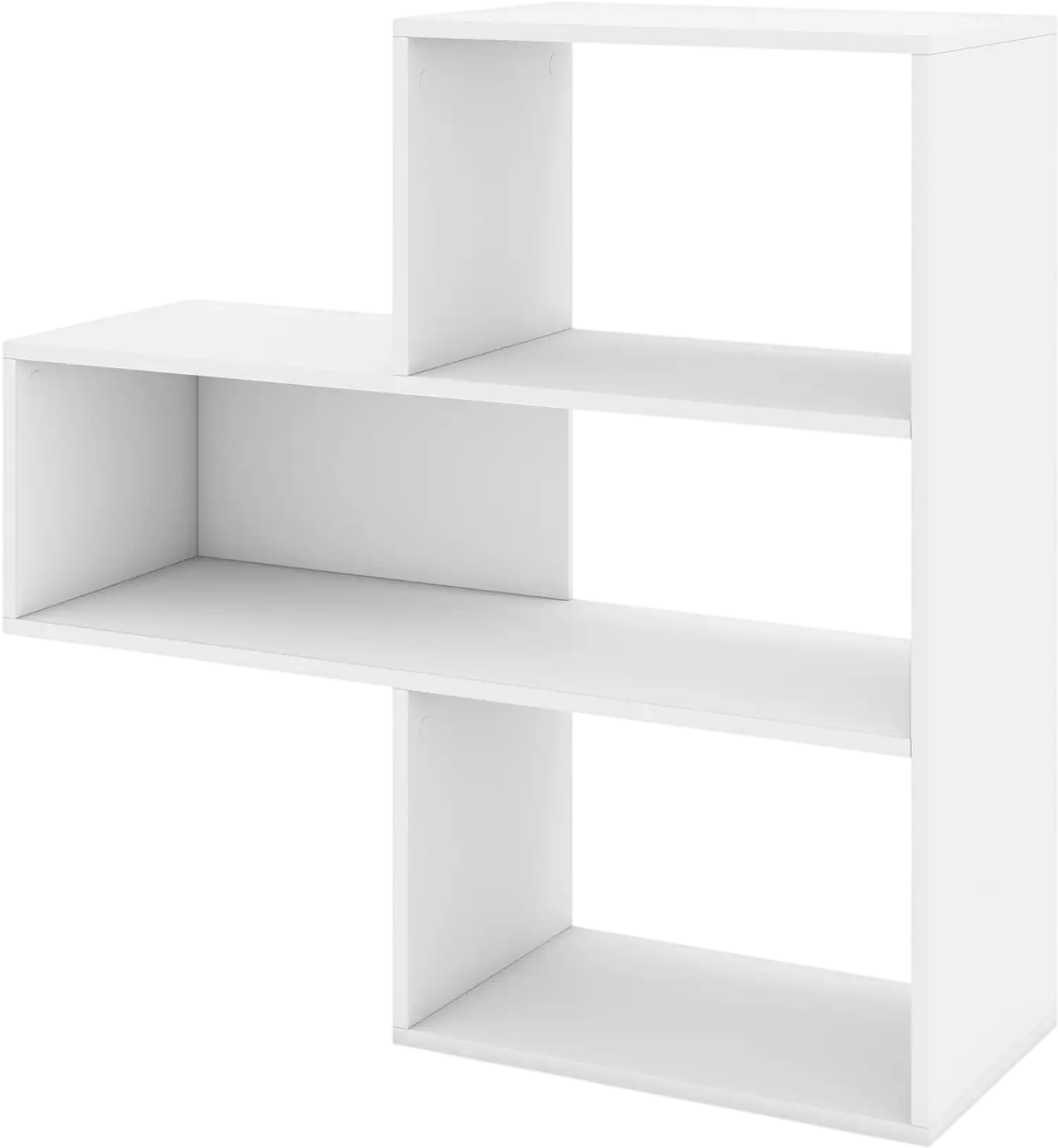 Costway 3-Shelf Convex Bookcase with Anti-Toppling Device 98282462 New