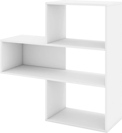 Costway 3-Shelf Convex Bookcase with Anti-Toppling Device 98282462 New