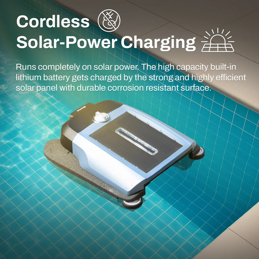 Instapark Betta Flex Robotic Pool Skimmer Solar-Powered Cordless 2,400 sq. ft. Coverage New