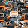 Core Fitness abdominal trainer showcasing versatile workout options like glute bridges and bicycle crunches for core.