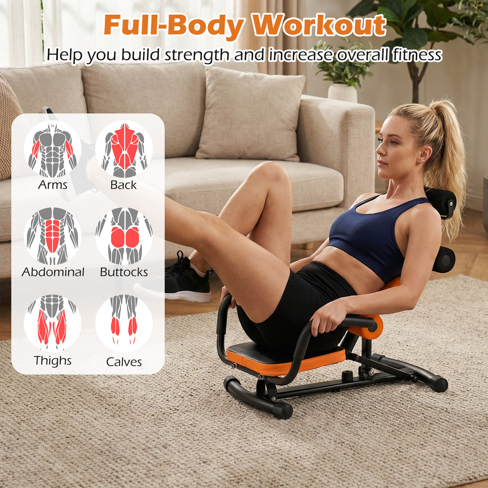 Core Fitness Abdominal Trainer with adjustable height, durable steel frame, and cushioned backrest for comfortable.