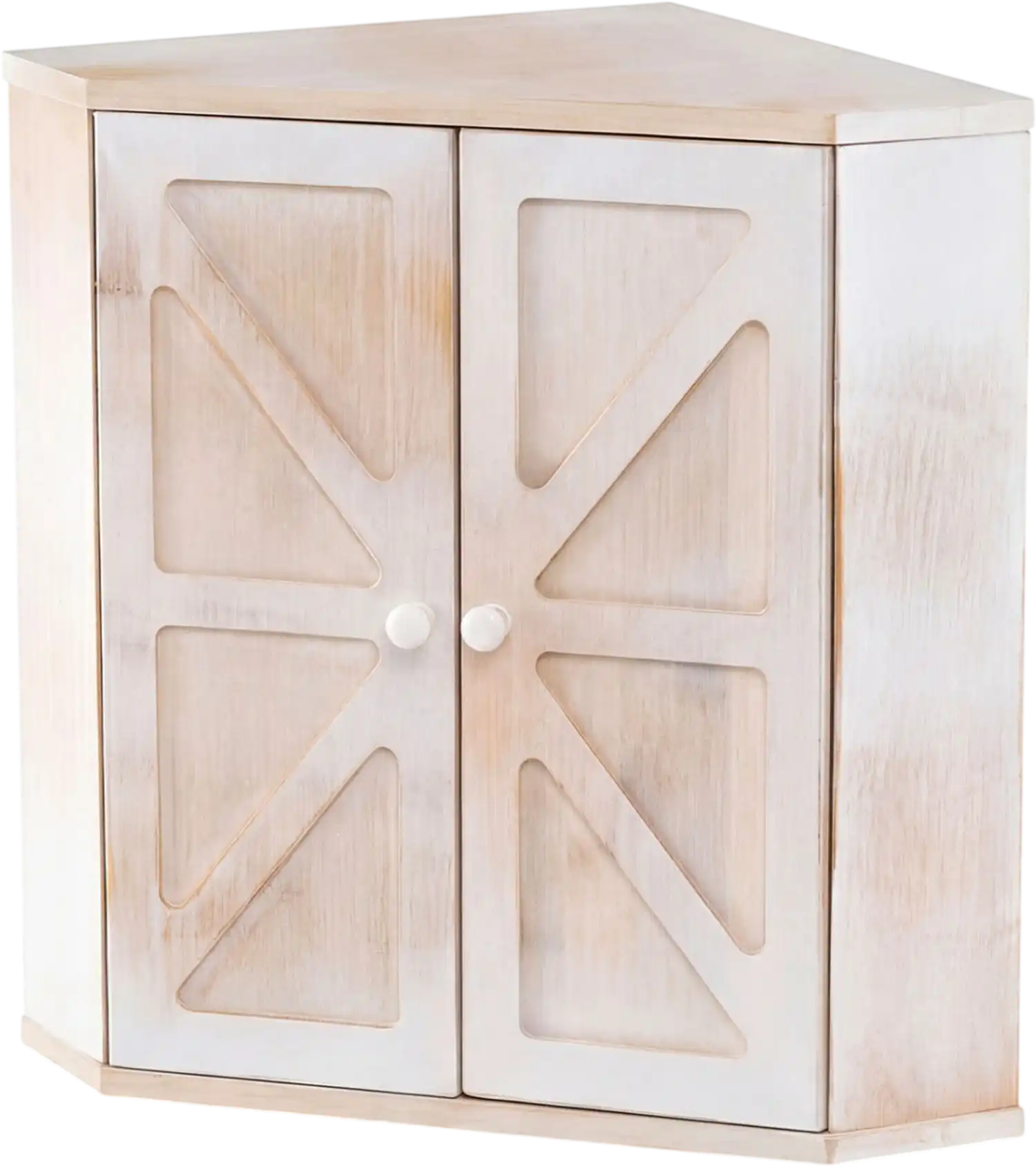 Costway Corner Bamboo Double Layer Bread Box Kitchen Counter Organizer 51165144 New