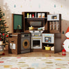 Corner Kitchen Toys with Lights and Sounds with Pull-out Trash Can and Stoves-Coffee - Gallery View 1 of 11