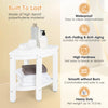 Heavy duty corner shower bench stool in white, made of waterproof HDPE, perfect for indoor and outdoor use with storage.