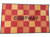 Brightly colored Costway door mat featuring a checkered pattern and non-slip backing, ideal for home entryways.