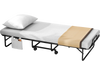 Narrow twin rollaway bed featuring a sturdy metal frame and quick folding design for easy storage in tight spaces.