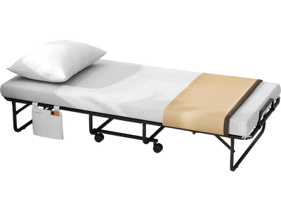 Costway Narrow Twin Rollaway Folding Bed w/ Pillow & Side Pocket 76506493 New