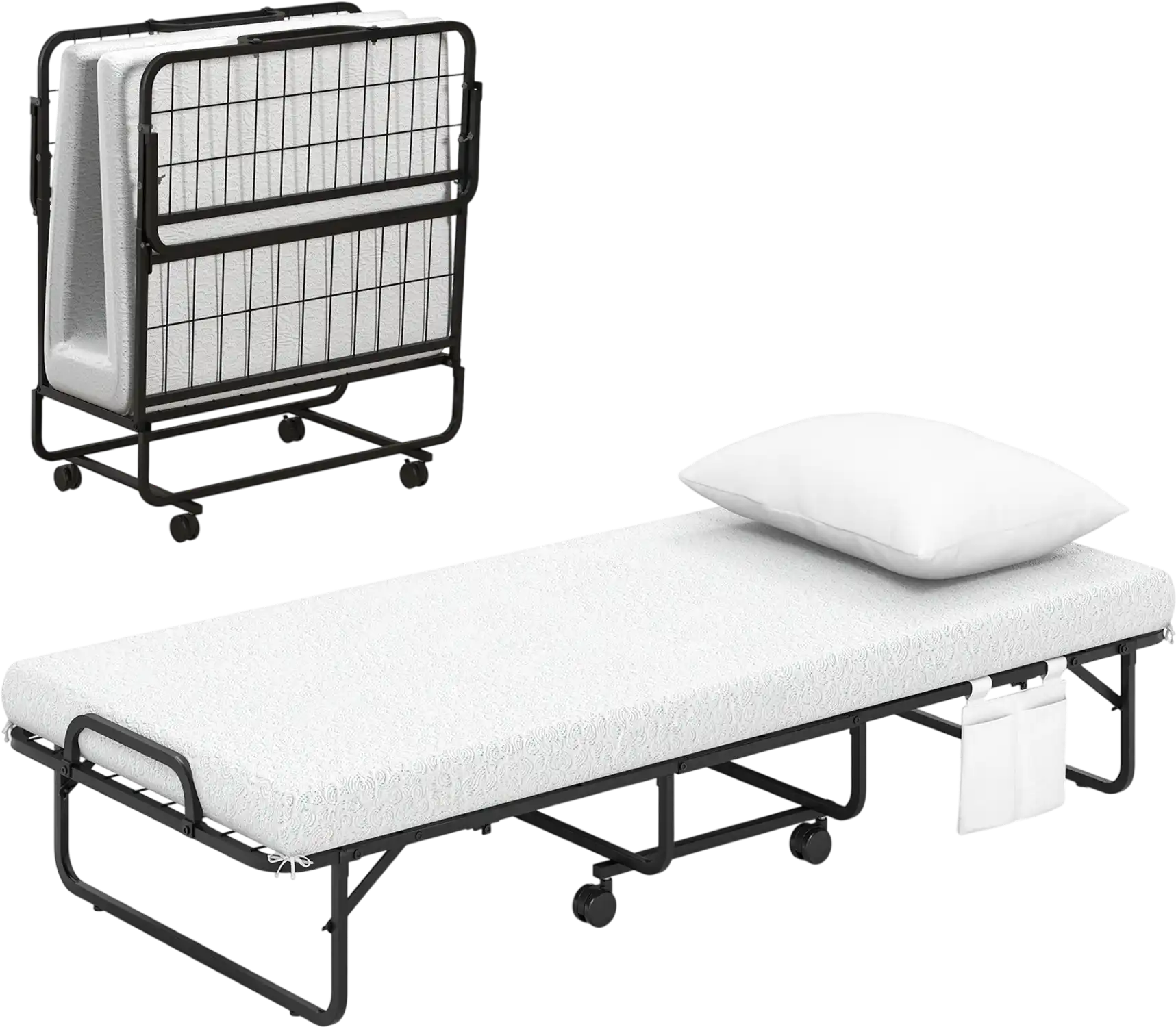 Costway Twin Folding Bed w/ Memory Foam Mattress & Pillow 97251368 New
