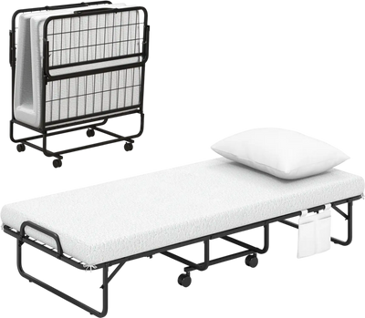 Costway Twin Folding Bed w/ Memory Foam Mattress & Pillow 97251368 New