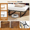 Movable Murphy bed with wheels, featuring a 4" thick mattress and reinforced metal frame for versatile, space-saving.