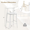 Counter height bar chair dimensions with acacia wood frame, ideal for 35"-39" tables, supporting up to 350 lbs.