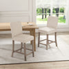 Counter Height Bar Stools Set of 2 with Back and Footrest-Beige - Gallery View 1 of 9