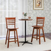 Counter Height Barstools Set of 2 with Footrest for Kitchen Island Bar-Walnut - Gallery View 1 of 8