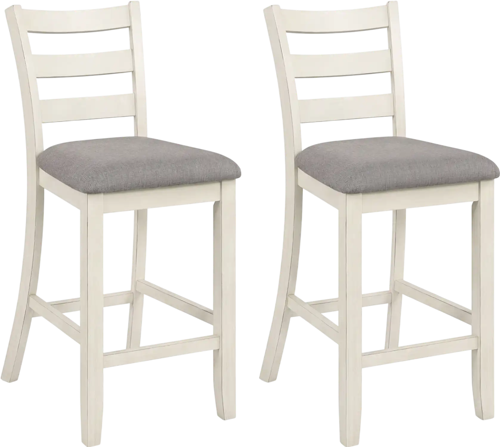 Costway Set of 2 Upholstered Counter Height Bar Stools Padded Seat 13548360 New