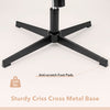 Sturdy criss cross metal base with anti-scratch foot pads for the ergonomic beige office chair, supporting up to 330.