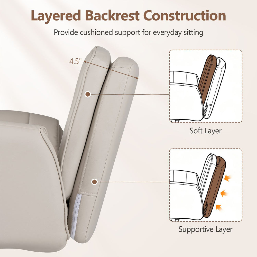 Layered backrest construction of the Criss Cross Office Chair in beige offers cushioned support for everyday sitting.