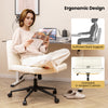 Height-adjustable armless desk chair with oversized U-shaped cushion in beige, designed for ergonomic support in home.