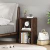 Rustic brown cube storage organizer with open shelving, ideal for maximizing space in living rooms or bedrooms.